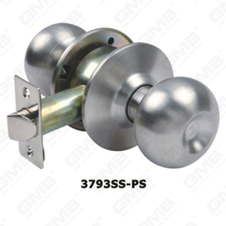 Special Design For standard Duty ANSI Standard Wrought stainless steel or brass trim Changeable square corner Cylindrical Knob Lock (3793SS-PS)