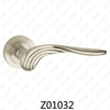 Zamak Zinc Alloy Aluminum Rosette Door Handle with Round Rosette (Z01032)