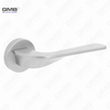 Modern Simple Solid Zinc Alloy Split Door Lock Handle on Round Rosette（Z062402）
