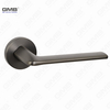 Modern Simple Solid Zinc Alloy Split Door Lock Handle on Round Rosette（Z062408）
