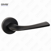 Modern Simple Solid Zinc Alloy Split Door Lock Handle on Round Rosette（Z062416）