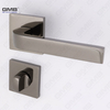 Modern Simple Solid Zinc Alloy Split Door Lock Handle on Square Rosette（Z072503）