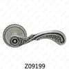 Zamak Zinc Alloy Aluminum Rosette Door Handle with Round Rosette (Z09199)