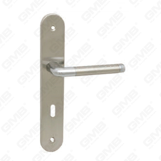 Door Handle Pull Wooden Door Hardware Handle Lock Door Handle on Plate for Mortise Lockset by Zinc Alloy or Steel Door Plate Handle (74412)