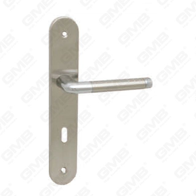 Door Handle Pull Wooden Door Hardware Handle Lock Door Handle on Plate for Mortise Lockset by Zinc Alloy or Steel Door Plate Handle (74412)