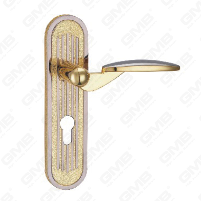 Door Handle Pull Wooden Door Hardware Handle Lock Door Handle on Plate for Mortise Lockset by Zinc Alloy or Steel Door Plate Handle (TM400257-HG)