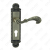 Door Handle Pull Wooden Door Hardware Handle Lock Door Handle on Plate for Mortise Lockset by Zinc Alloy or Steel Door Plate Handle (ZM41575-DAB)