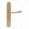 Door Handle Pull Wooden Door Hardware Handle Lock Door Handle on Plate for Mortise Lockset by Zinc Alloy or Steel Door Plate Handle (ZMBM)