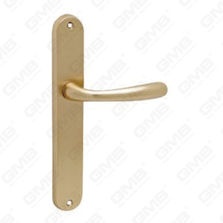 Door Handle Pull Wooden Door Hardware Handle Lock Door Handle on Plate for Mortise Lockset by Zinc Alloy or Steel Door Plate Handle (ZMBM)