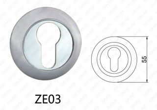 Zamak Zinc Alloy Aluminum Door Handle Round Rosette (ZE03)
