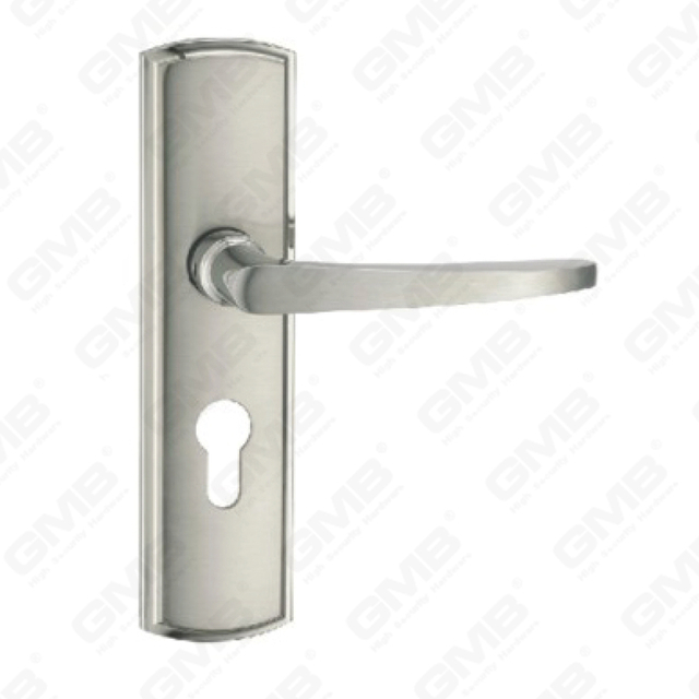 Door Handle Pull Wooden Door Hardware Handle Lock Door Handle on Plate for Mortise Lockset by Zinc Alloy or Steel Door Plate Handle (ZM60316-K)