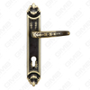 Brass Handles Wooden Door Hardware Handle Lock Door Handle on Plate for Mortise Lockset (B-PM8476L-CF)