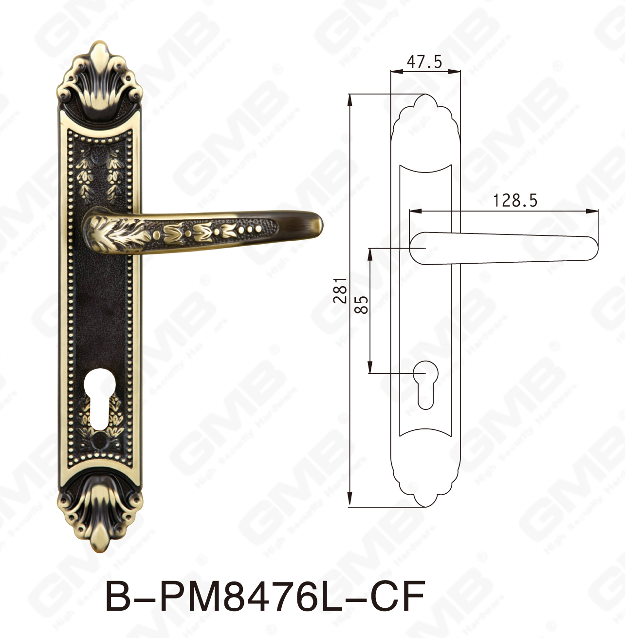 06 Brass Handle_B-PM8476L-CF-42