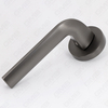 Modern Simple Solid Zinc Alloy Split Door Lock Handle on Round Rosette（Z062401）