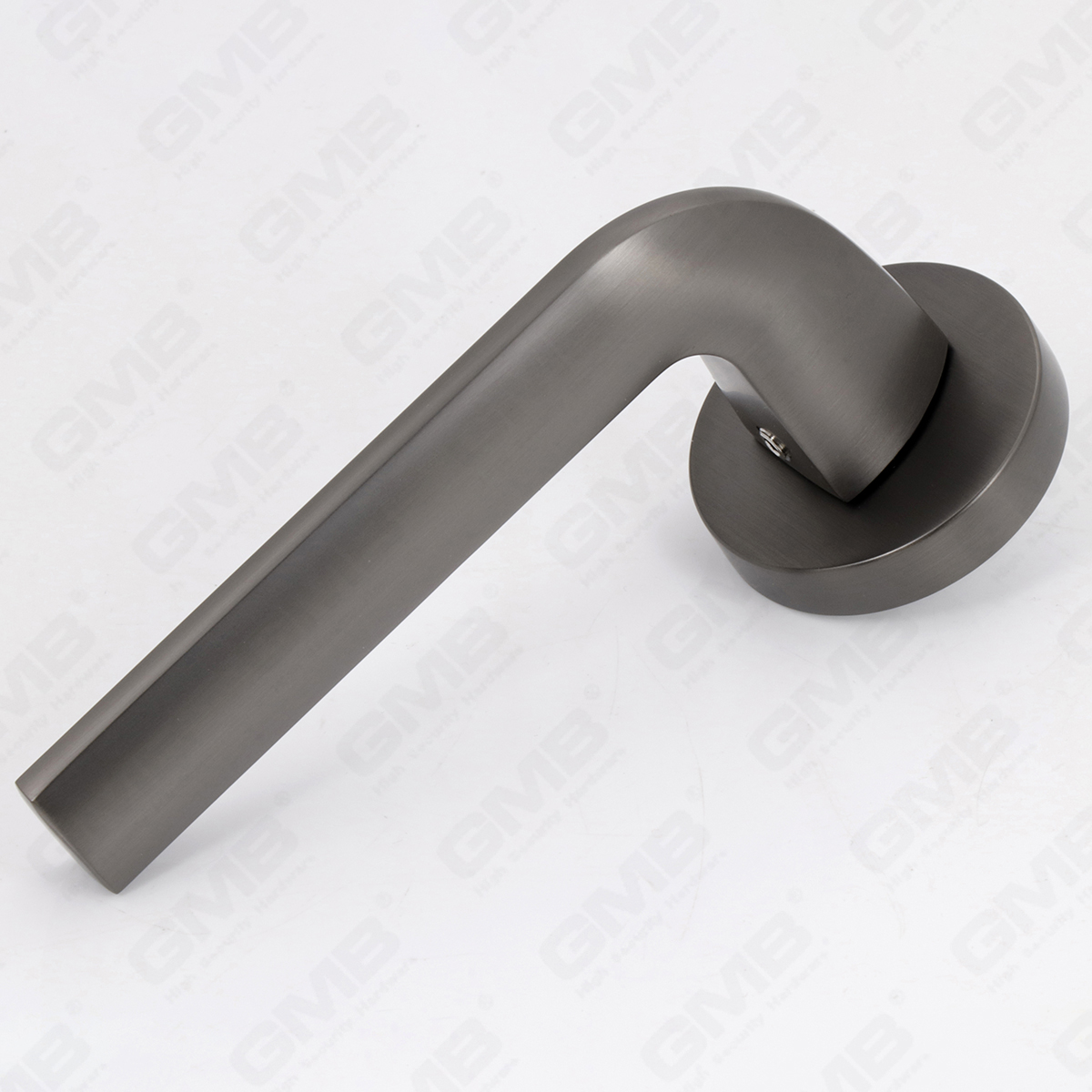 Modern Simple Solid Zinc Alloy Split Door Lock Handle on Round Rosette（Z062401）