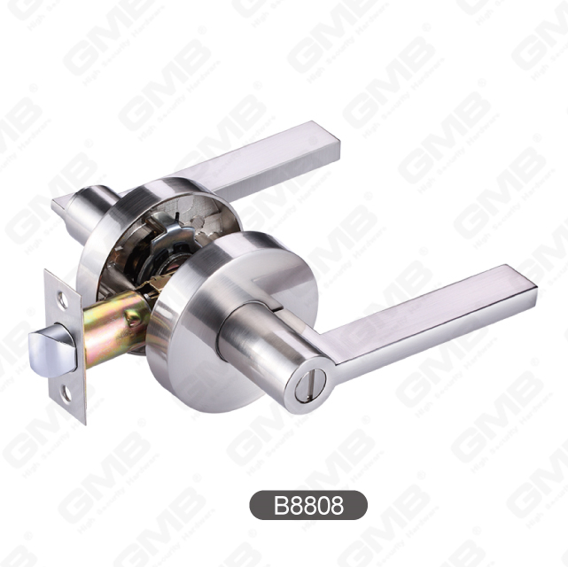 Heavy Duty Tubular Lever Lock Entry Zinc Alloy Handle Door Lock 【B8808】