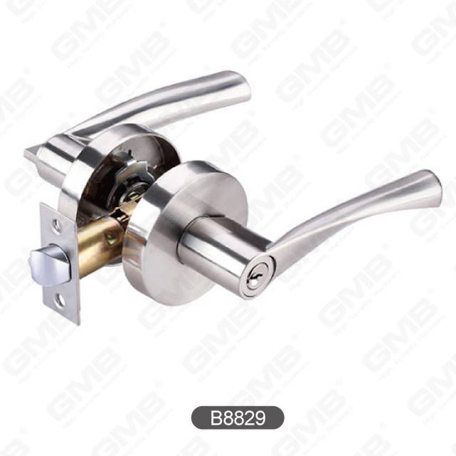Heavy Duty Tubular Lever Lock Entry Zinc Alloy Handle Door Lock 【B8829】