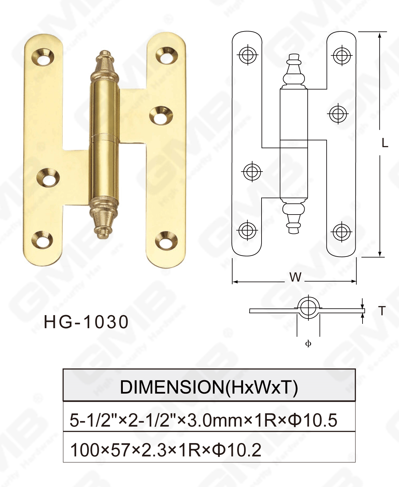 Brass Hinge Series_HG-1030-65