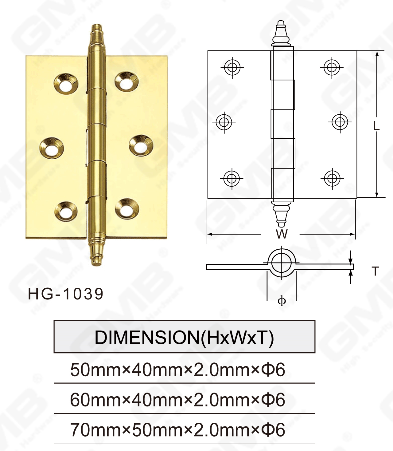 Brass Hinge Series_HG-1039-79