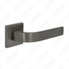 New Modern House Decoration Aluminum Door Handle on Round Rosette