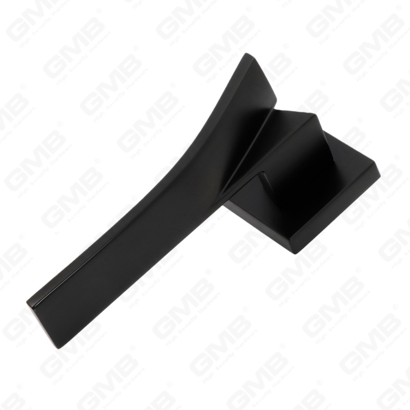 Modern Simple Solid Zinc Alloy Split Door Lock Handle on Square Rosette（Z072502）