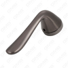 Modern Simple Solid Zinc Alloy Split Door Lock Handle on Round Rosette（Z062409）