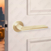 Modern Simple Solid Zinc Alloy Split Door Lock Handle on Round Rosette（Z062406）
