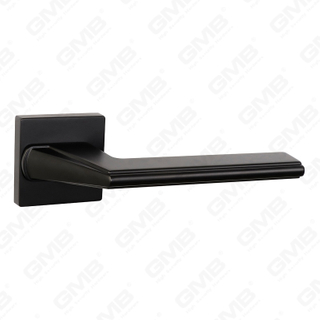 Modern Simple Solid Zinc Alloy Split Door Lock Handle on Square Rosette（Z072506）