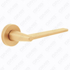 Modern Simple Solid Zinc Alloy Split Door Lock Handle on Round Rosette（Z062403）