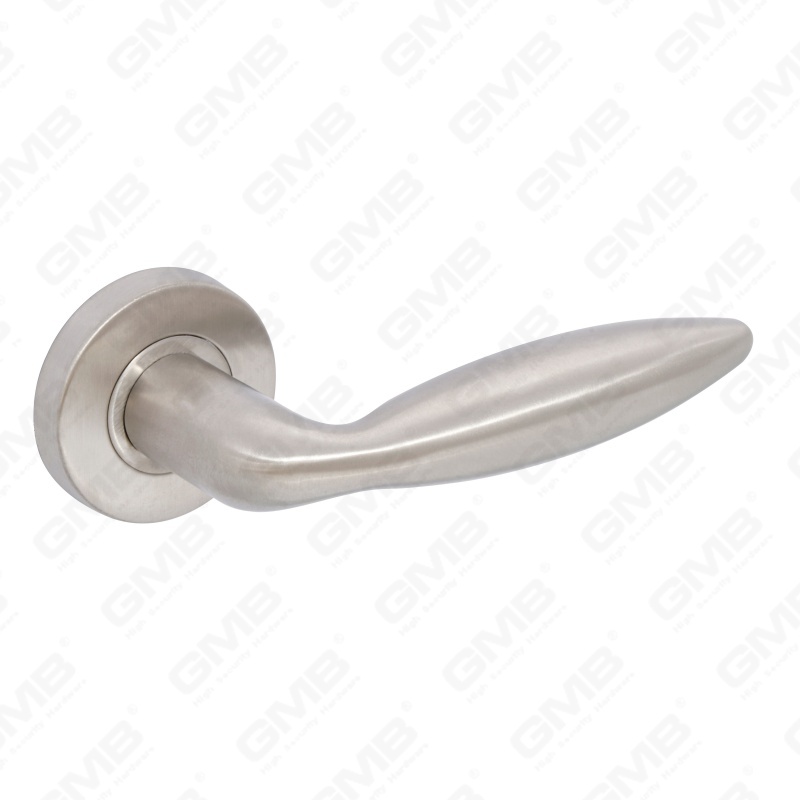 High Quality BS En1906 Grade 4 SUS304 Stainless Steel Entry Round Rose Interior Door Lever Handle (LHT031)