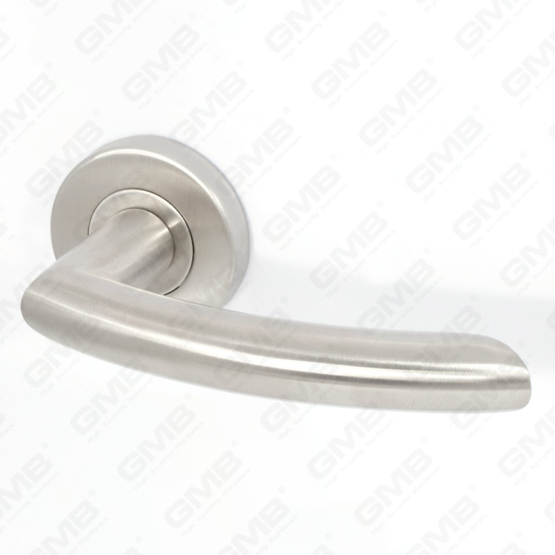 High Quality BS En1906 Grade 4 SUS304 Stainless Steel Entry Round Rose Interior Door Lever Handle (LHT033)