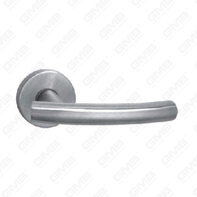 High Quality #304 Stainless Steel Door Handle Round Rose Lever Handle (SH99-SY11-SS)