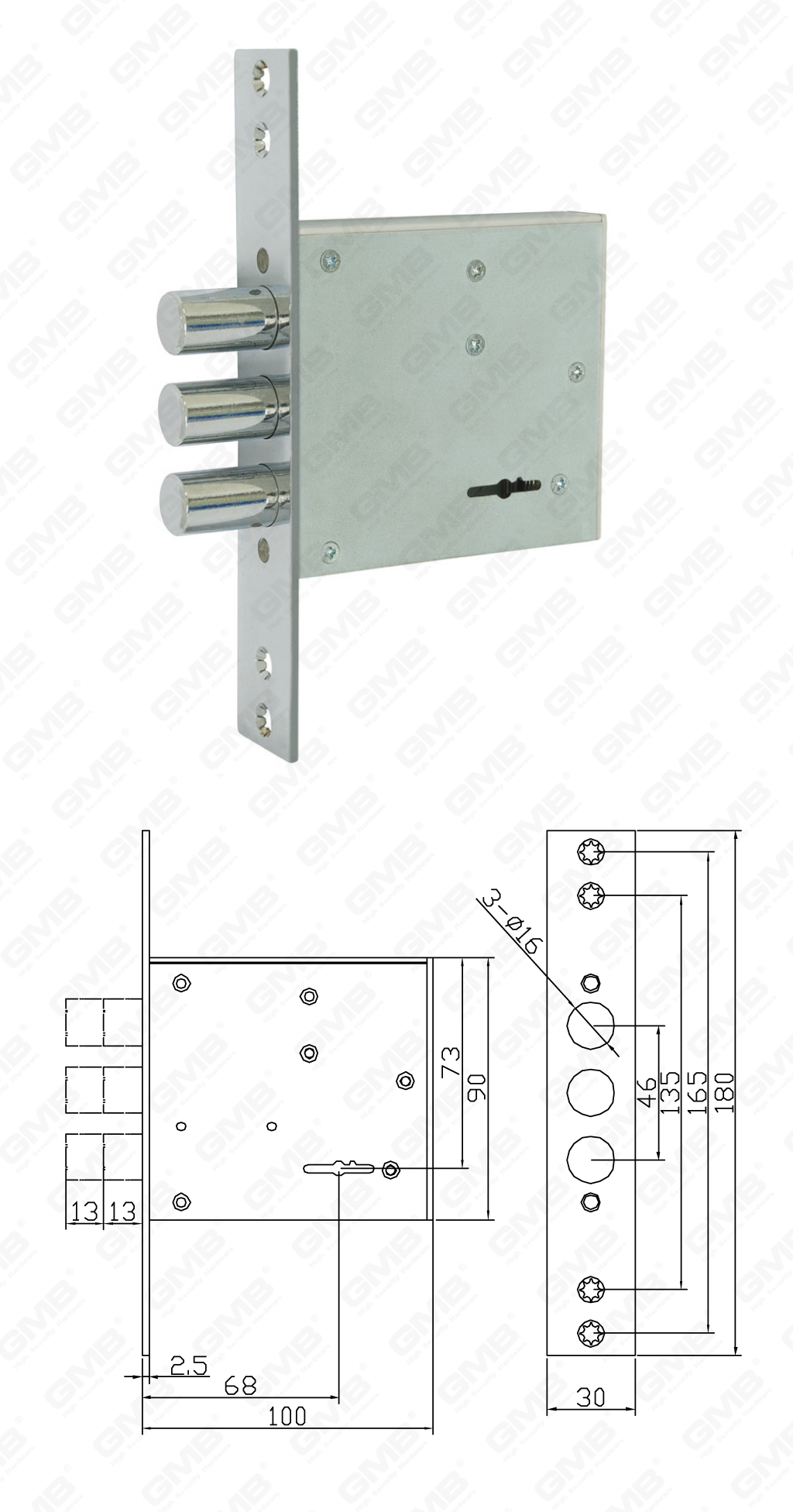 01 High Security Mortise Lock_282-52