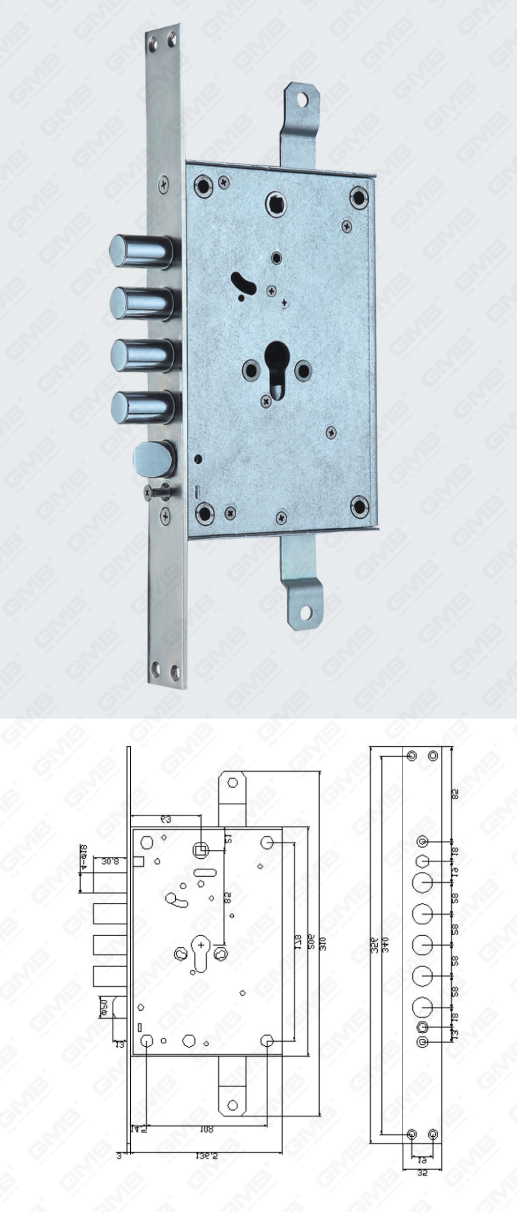 01 High Security Mortise Lock_301-24