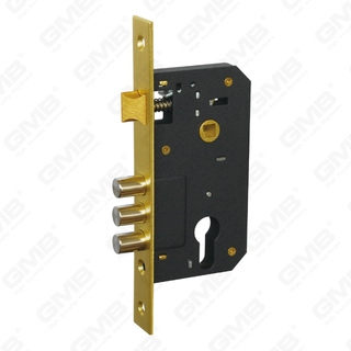 High Security Mortise Door lock 3 pin Steel deadbolt Steel Zamak latch cylinder hole Lock Body (9011-3R-1)