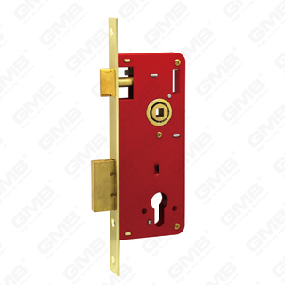 High Security Mortise Door lock Steel Brass deadbolt Zamak Brass latch cylinder hole Lock Body [745R-E]