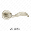 Zamak Zinc Alloy Aluminum Rosette Door Handle with Round Rosette (Z01023)