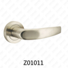 Zamak Zinc Alloy Aluminum Rosette Door Handle with Round Rosette (Z01011)