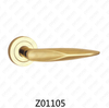 Zamak Zinc Alloy Aluminum Rosette Door Handle with Round Rosette (Z01105)