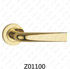 Zamak Zinc Alloy Aluminum Rosette Door Handle with Round Rosette (Z01100)