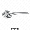 Zamak Zinc Alloy Aluminum Rosette Door Handle with Round Rosette (Z01088)