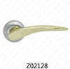 Zamak Zinc Alloy Aluminum Rosette Door Handle with Round Rosette (Z02128)
