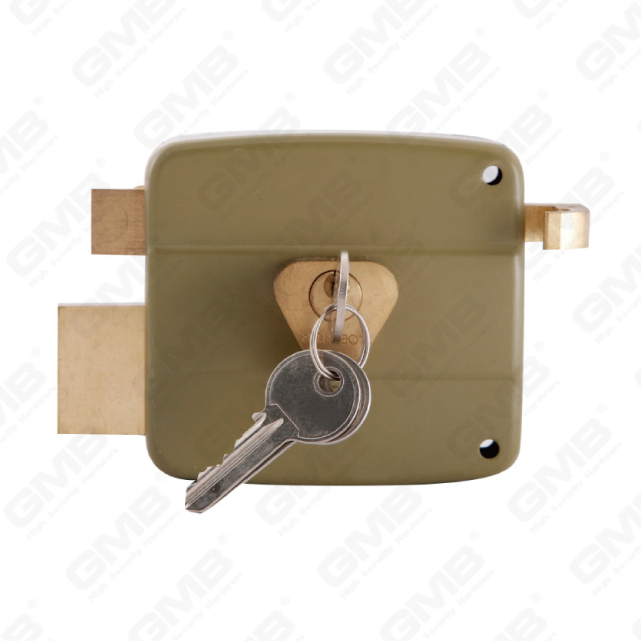 Security Nigh Latch Lock Steel Deadbolt key hole Zamak Latch Zamak Pull Rod Rim Lock Rim Cylinder Lock (50121.10)