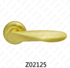 Zamak Zinc Alloy Aluminum Rosette Door Handle with Round Rosette (Z02125)