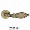 Zamak Zinc Alloy Aluminum Rosette Door Handle with Round Rosette (Z02116)