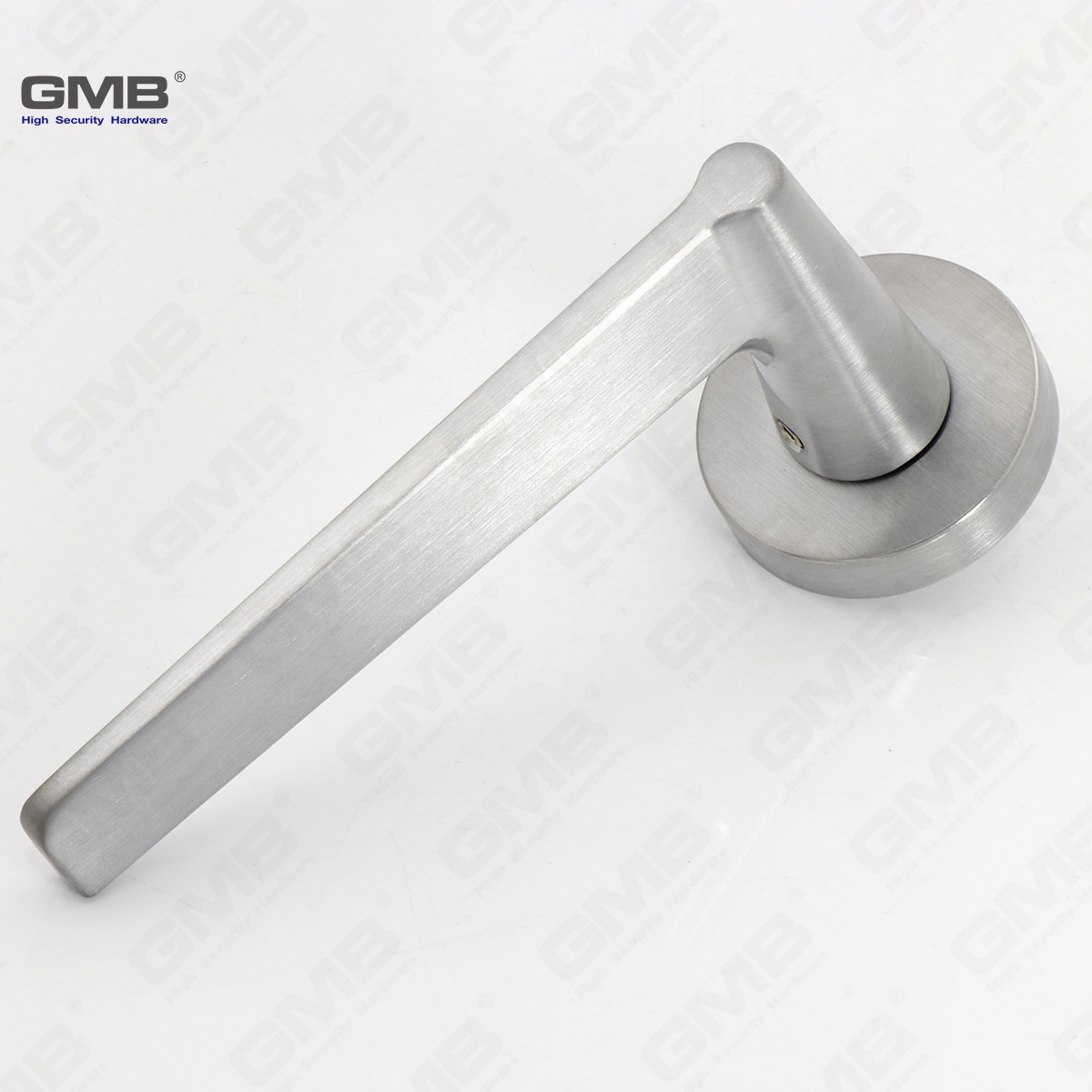 Modern Simple Solid Zinc Alloy Split Door Lock Handle on Round Rosette（Z062403）