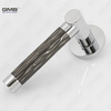 Modern Simple Solid Zinc Alloy Split Door Lock Handle on Round Rosette（Z062413）