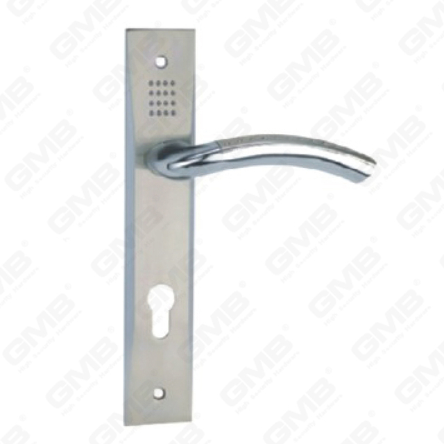 Door Handle Pull Wooden Door Hardware Handle Lock Door Handle on Plate for Mortise Lockset by Zinc Alloy or Steel Door Plate Handle (L839-Z37-KC)