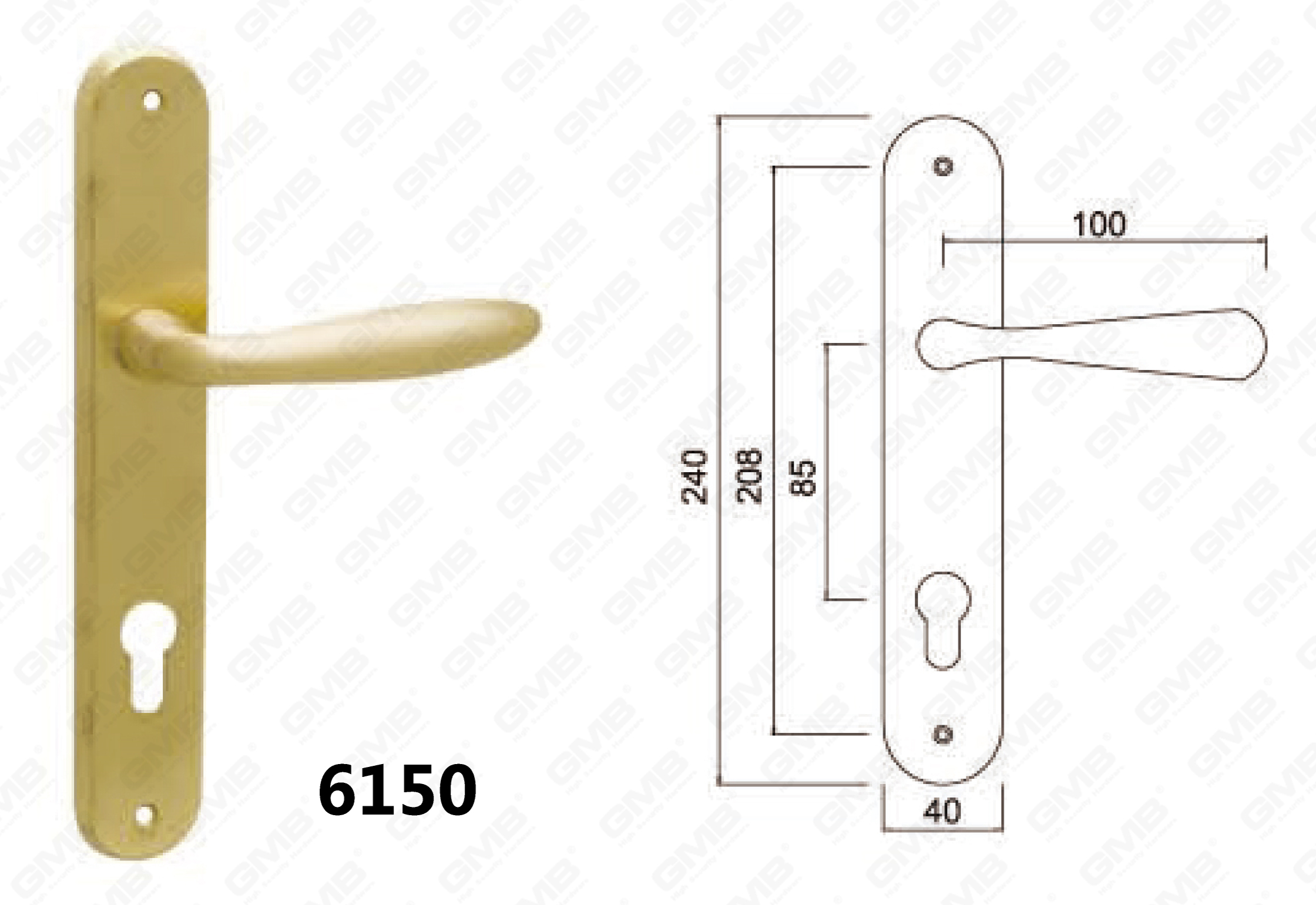 6150Door Plate Handle