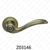 Zamak Zinc Alloy Aluminum Rosette Door Handle with Round Rosette (Z02146)